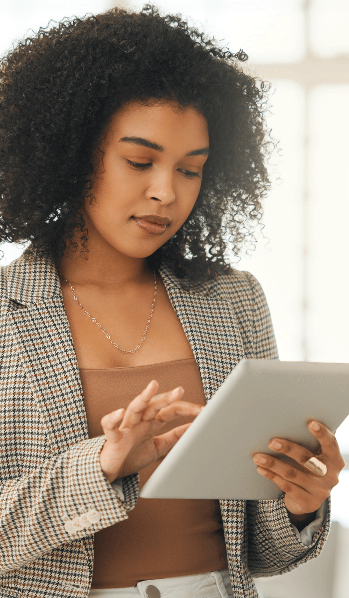 Woman on tablet